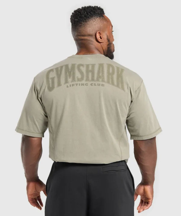 Online Gymshark Heritage Washed T-Shirt UtilityGreen