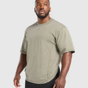 Online Gymshark Heritage Washed T-Shirt UtilityGreen