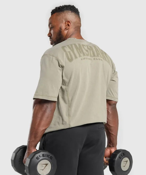 Online Gymshark Heritage Washed T-Shirt UtilityGreen