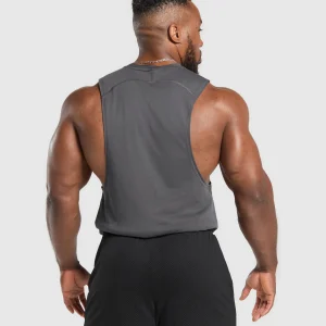 New Gymshark Impact Drop Arm Tank OnyxGrey