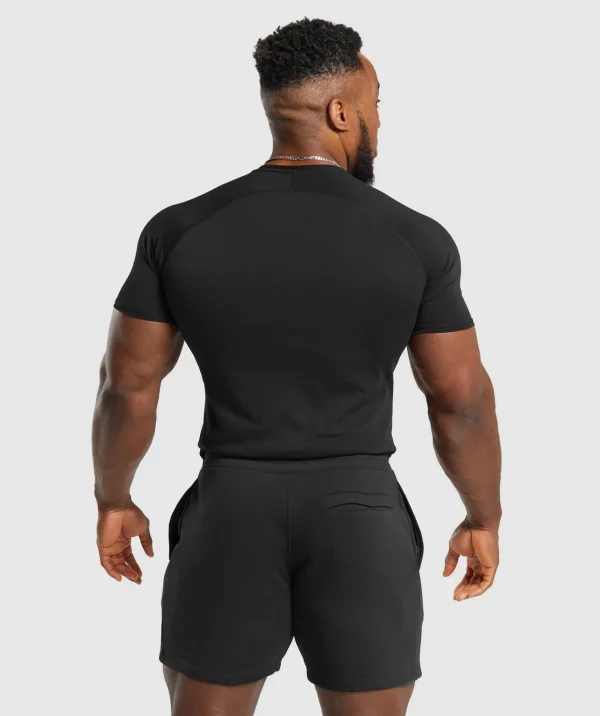 Online Gymshark Impact Muscle T-Shirt Black/VividRed