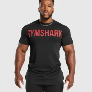 Sale Gymshark Impact T-Shirt Black/VividRed