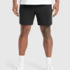 Outlet Gymshark Interlock Tech 6" Shorts Black