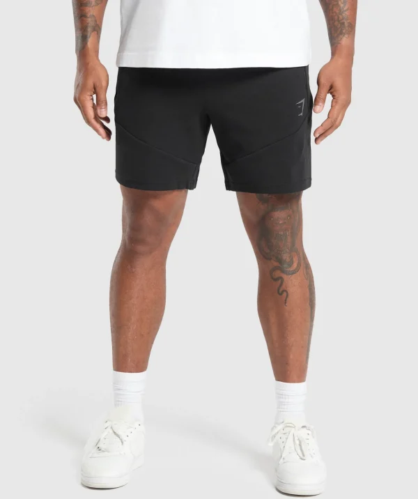 Outlet Gymshark Interlock Tech 6" Shorts Black