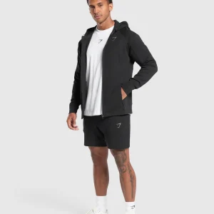 Best Gymshark Interlock Tech Zip Up Hoodie Black