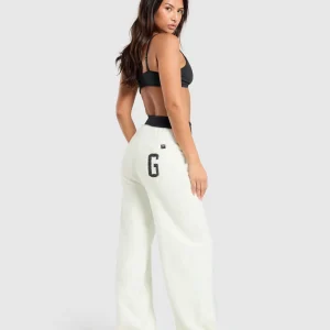 Outlet Gymshark Knitted Straight Leg Joggers SkylightWhite