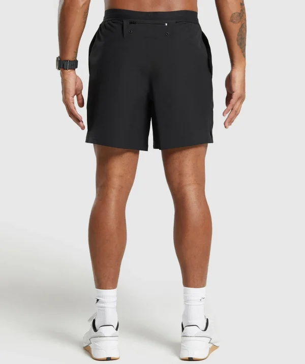 Hot Gymshark Land to Water 6" Shorts Black