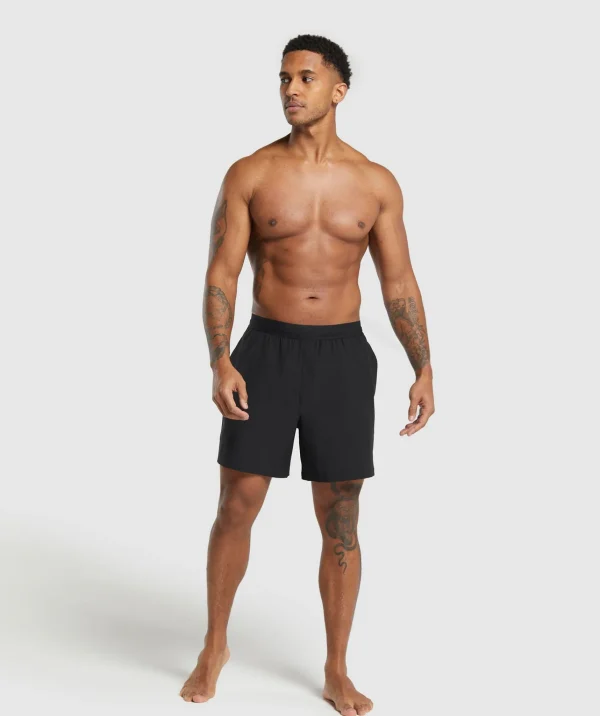 Hot Gymshark Land to Water 6" Shorts Black