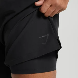 Hot Gymshark Land to Water 6" Shorts Black