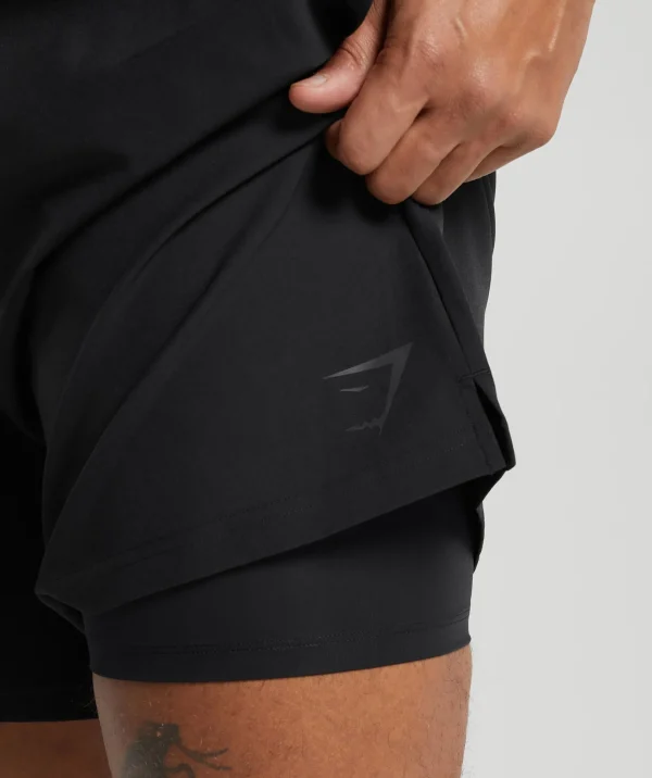 Hot Gymshark Land to Water 6" Shorts Black