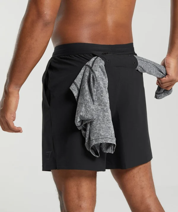 Hot Gymshark Land to Water 6" Shorts Black