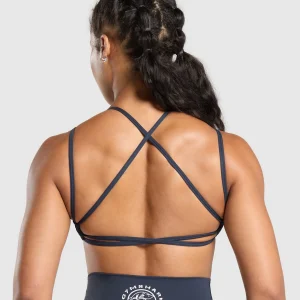 Hot Gymshark Legacy Bra HeavyBlue