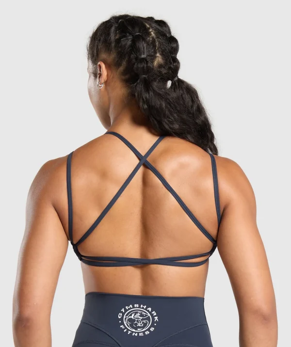 Hot Gymshark Legacy Bra HeavyBlue