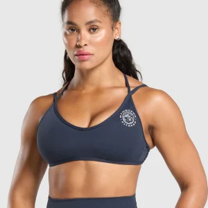 Hot Gymshark Legacy Bra HeavyBlue