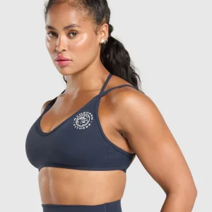 Hot Gymshark Legacy Bra HeavyBlue