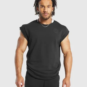 Outlet Gymshark Legacy Cap Sleeve Rag Top Black