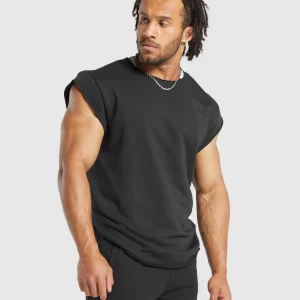 Outlet Gymshark Legacy Cap Sleeve Rag Top Black