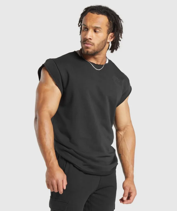 Outlet Gymshark Legacy Cap Sleeve Rag Top Black