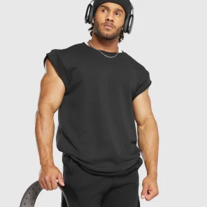 Outlet Gymshark Legacy Cap Sleeve Rag Top Black