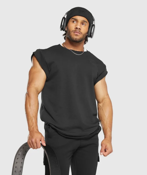 Outlet Gymshark Legacy Cap Sleeve Rag Top Black