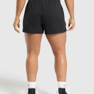 Online Gymshark Legacy Cotton Shorts Black