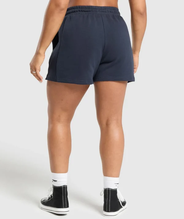 Clearance Gymshark Legacy Cotton Shorts HeavyBlue