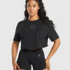 Sale Gymshark Legacy Crop Top Black