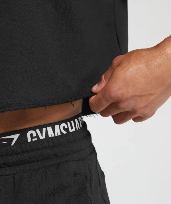 Online Gymshark Legacy Cropped Short Sleeve Crew Black