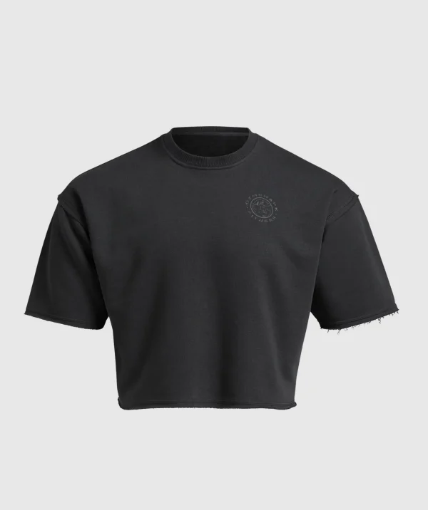 Online Gymshark Legacy Cropped Short Sleeve Crew Black