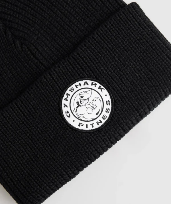 New Gymshark Legacy Deep Cuff Beanie Black