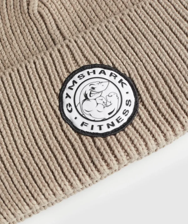 Online Gymshark Legacy Deep Cuff Beanie CementBrown