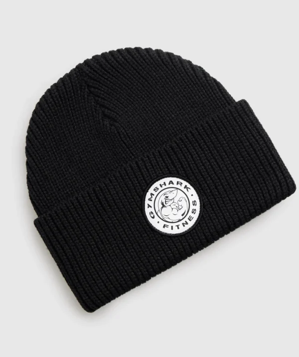 New Gymshark Legacy Deep Cuff Beanie Black