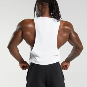 New Gymshark Legacy Drop Arm Tank White