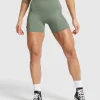 Outlet Gymshark Legacy Logo Tight Shorts UnitGreen