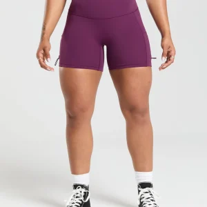 Sale Gymshark Legacy Logo Tight Shorts MagentaPurple