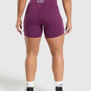 Sale Gymshark Legacy Logo Tight Shorts MagentaPurple