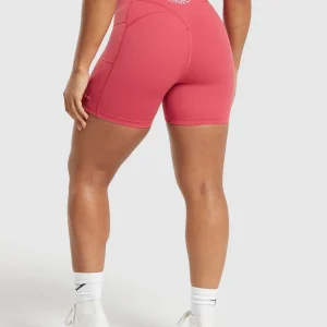 Discount Gymshark Legacy Logo Tight Shorts VintagePink