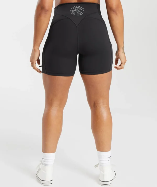 Online Gymshark Legacy Logo Tight Shorts Black