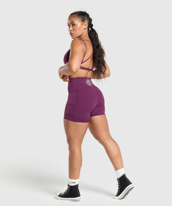 Sale Gymshark Legacy Logo Tight Shorts MagentaPurple