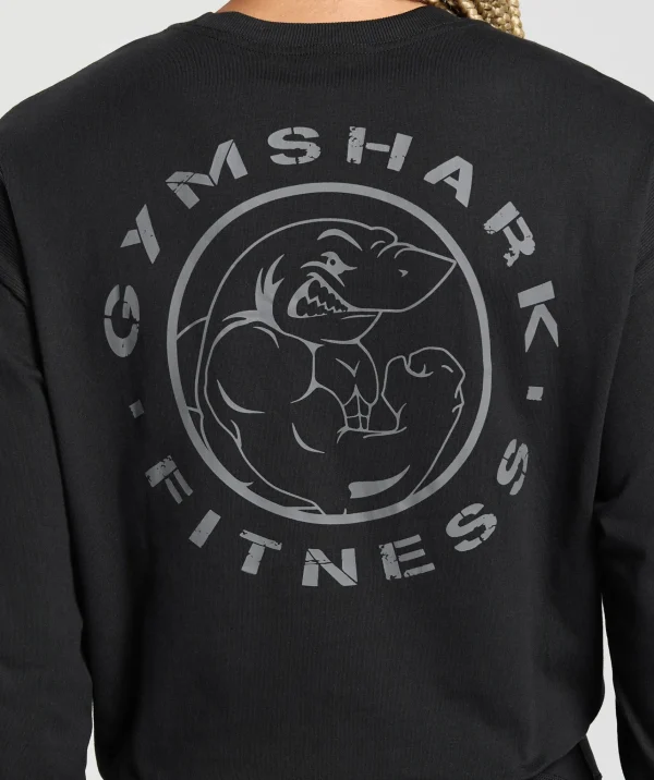 Best Gymshark Legacy Oversized Long Sleeve Top Black