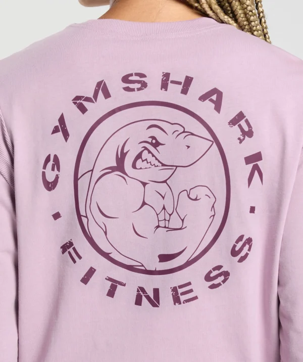 Best Gymshark Legacy Oversized Long Sleeve Top WarmLilac