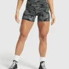 Discount Gymshark Legacy Printed Shorts PitchGrey