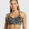 Outlet Gymshark Legacy Printed Sports Bra PitchGrey