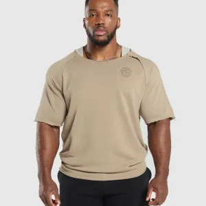 Clearance Gymshark Legacy Rag Top CementBrown