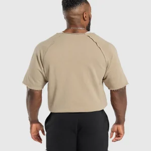 Clearance Gymshark Legacy Rag Top CementBrown