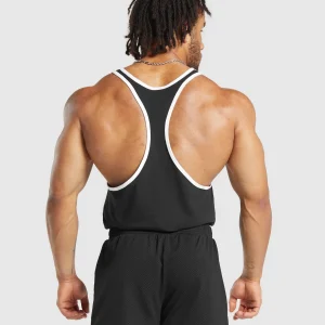 Online Gymshark Legacy Ringer Stringer Black/White