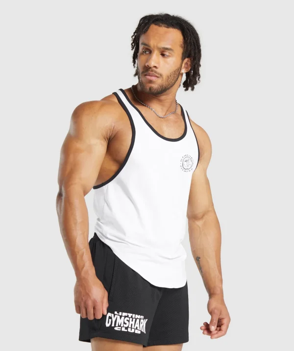 Online Gymshark Legacy Ringer Stringer White/Black