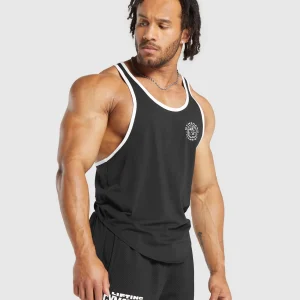 Online Gymshark Legacy Ringer Stringer Black/White