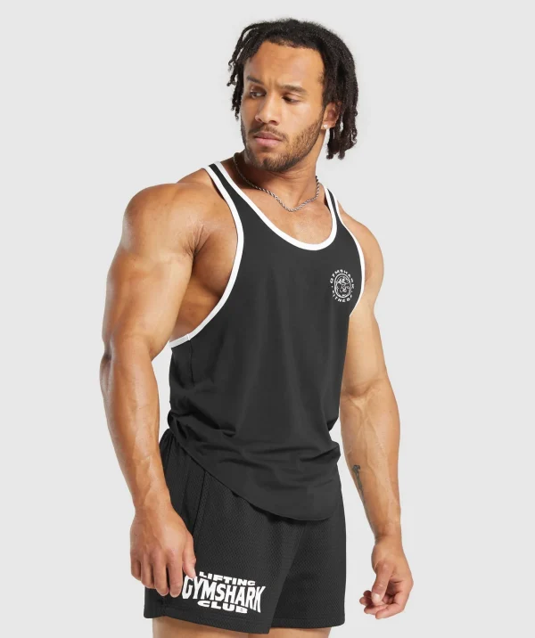 Online Gymshark Legacy Ringer Stringer Black/White