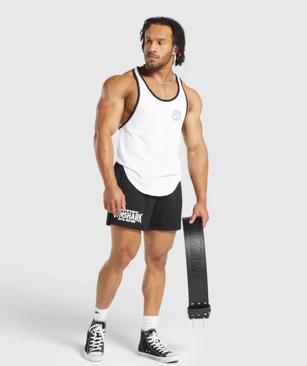 Online Gymshark Legacy Ringer Stringer White/Black